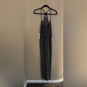 Black and white maxi dress